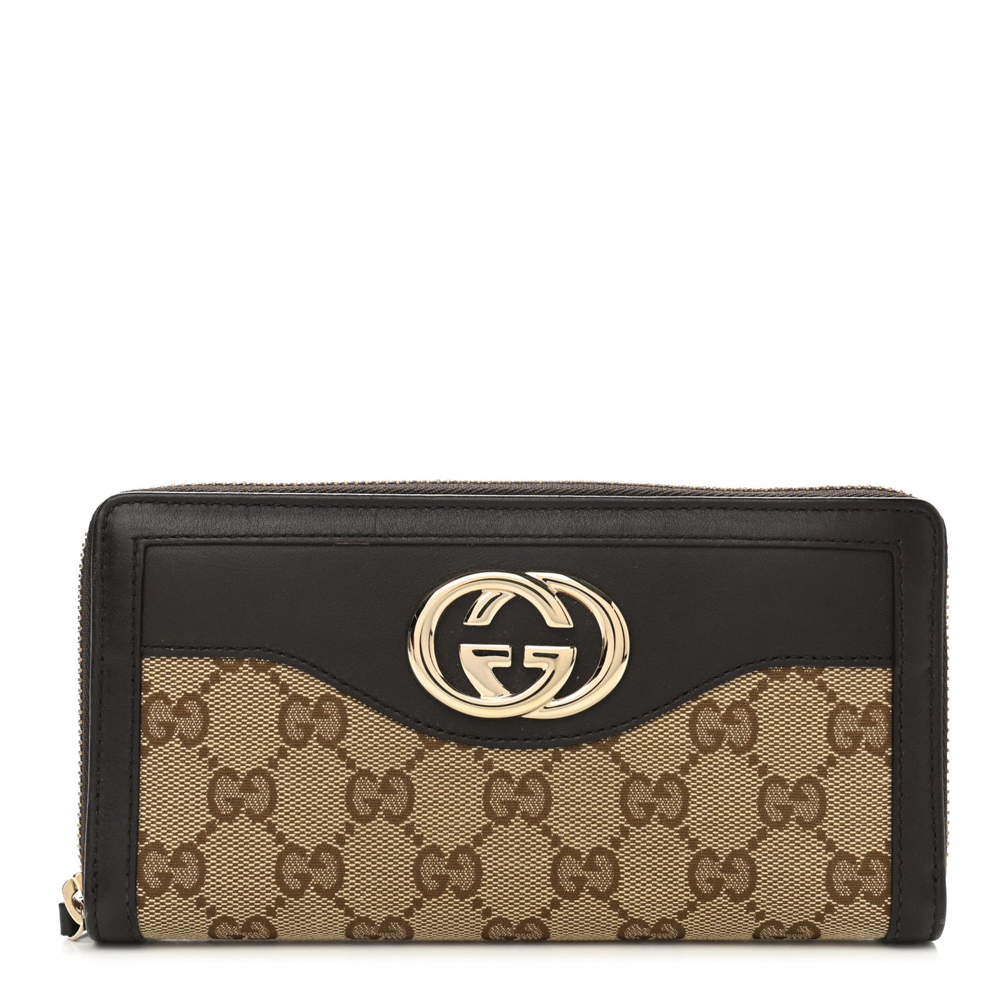 Monogram Margaux Calfskin Sukey Zip Around Wallet Beige Ebony Cocoa
