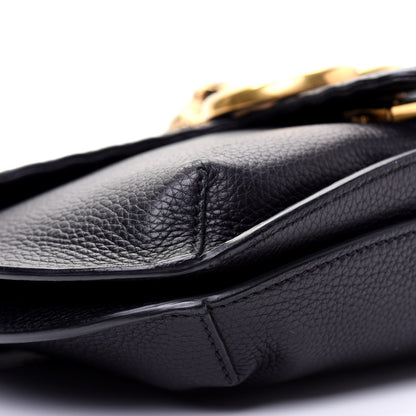 Gucci Cellarius Calfskin Feline GG Marmont Flap Shoulder Bag Black 6 of 17
