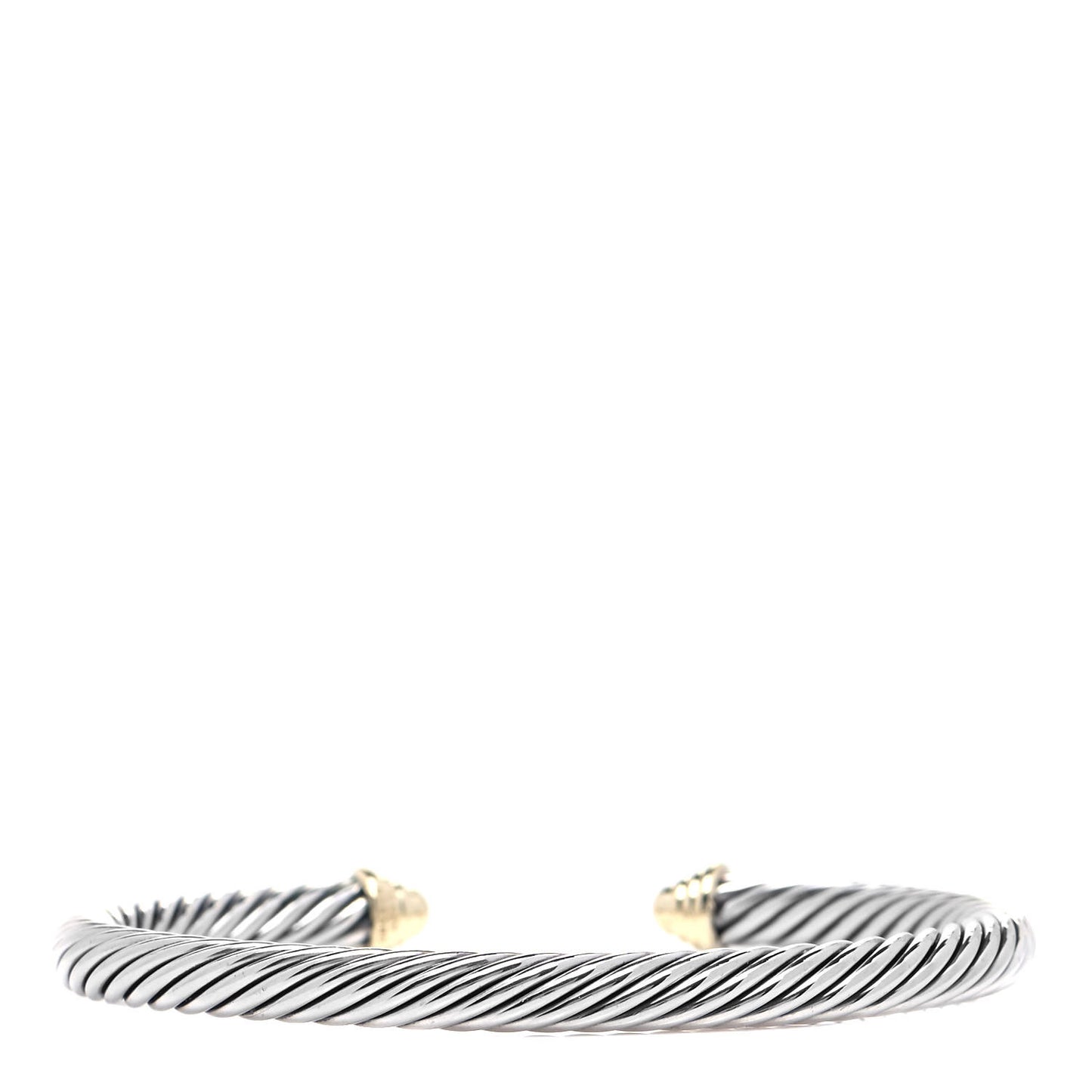 Sterling Silver 14K Yellow Gold 5mm Cable Classics Bracelet
