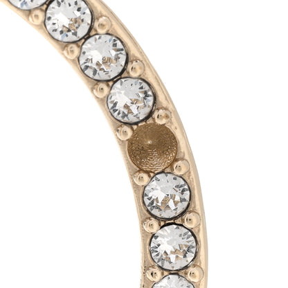 Chanel Crystal CC Large Hoop Earrings Gold 5 of 6