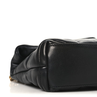 Saint Laurent Lambskin Quilted Toy Loulou Puffer Monogram Chain Satchel Black 10 of 12