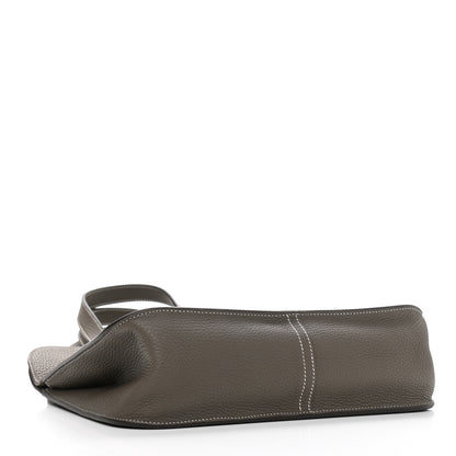 Hermes Taurillon Clemence Halzan 31 GM Etoupe 5 of 11