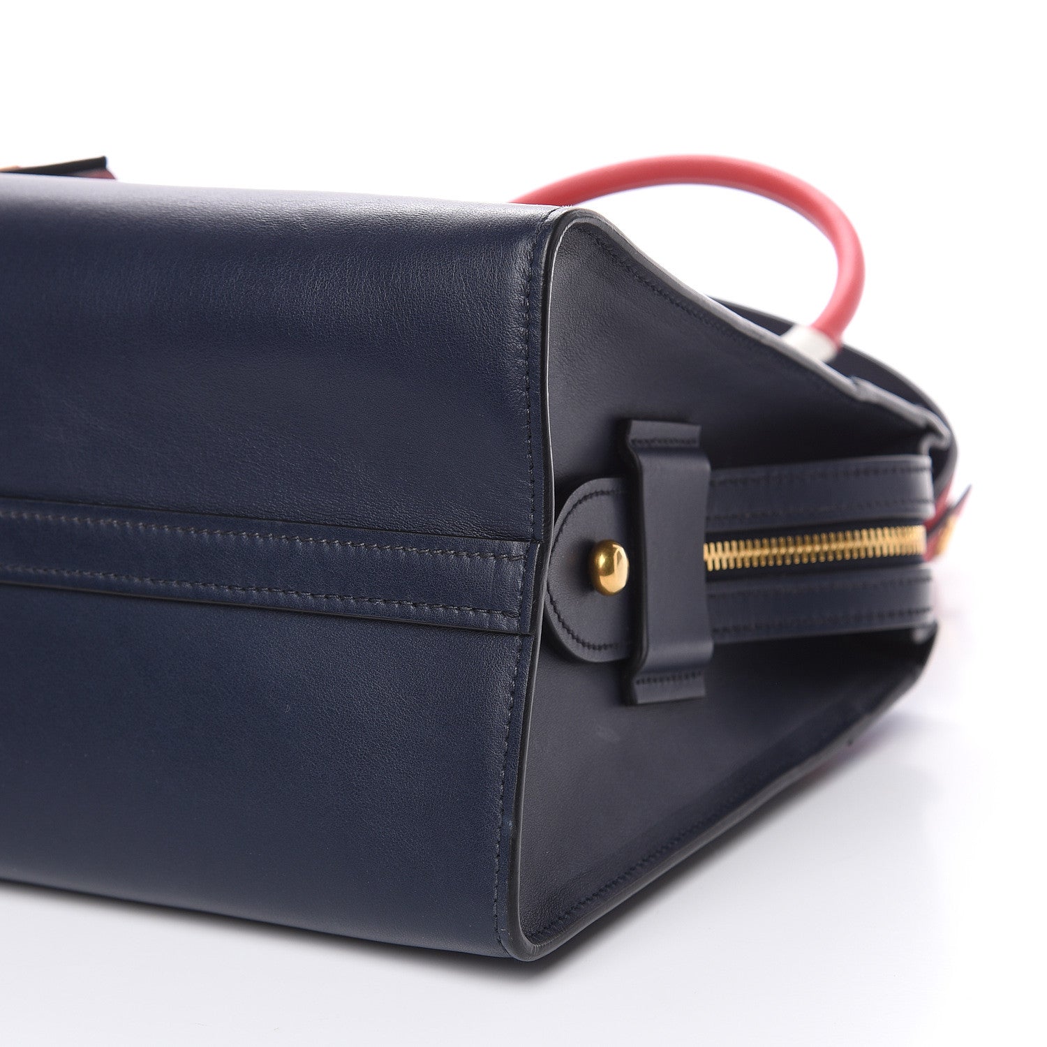 Prada City Calf Saffiano Esplanade Tote Baltico Rosso 9 of 11