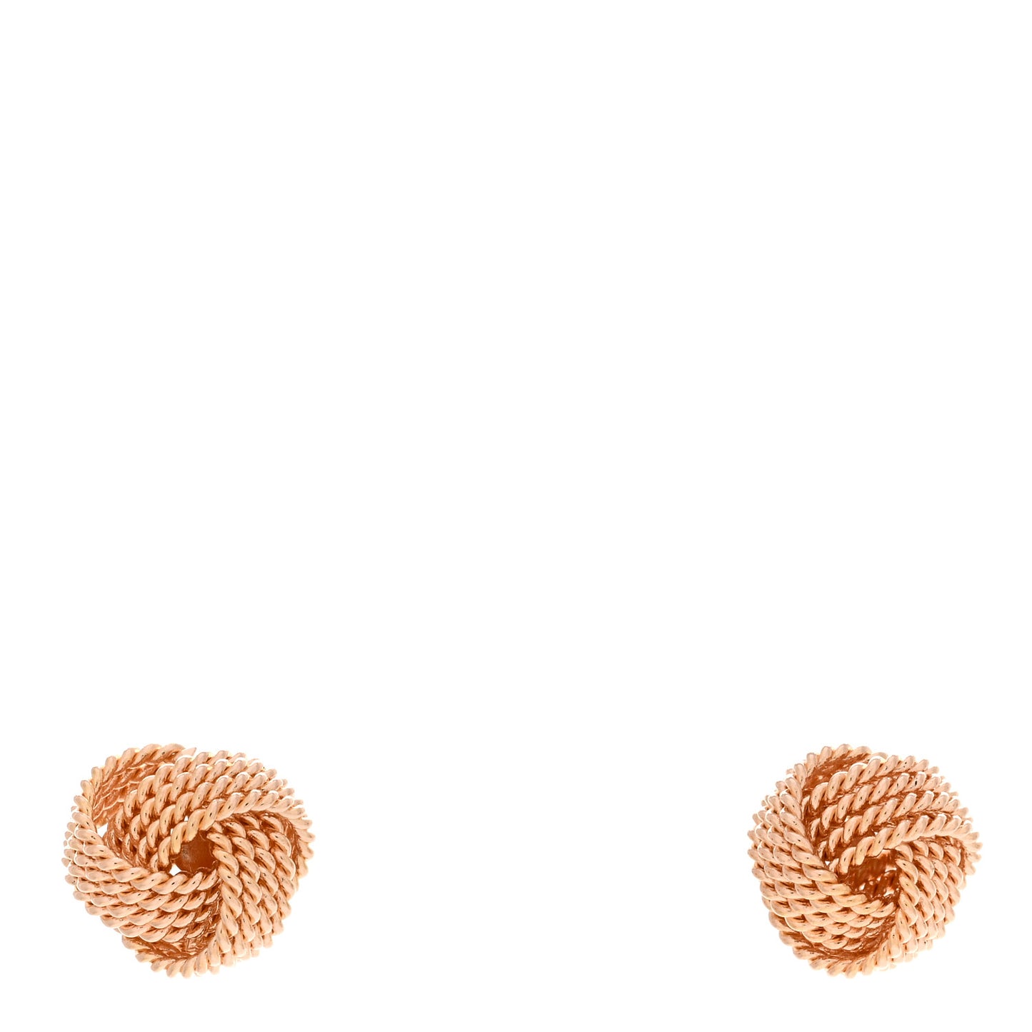18K Rose Gold Twist Knot Earrings
