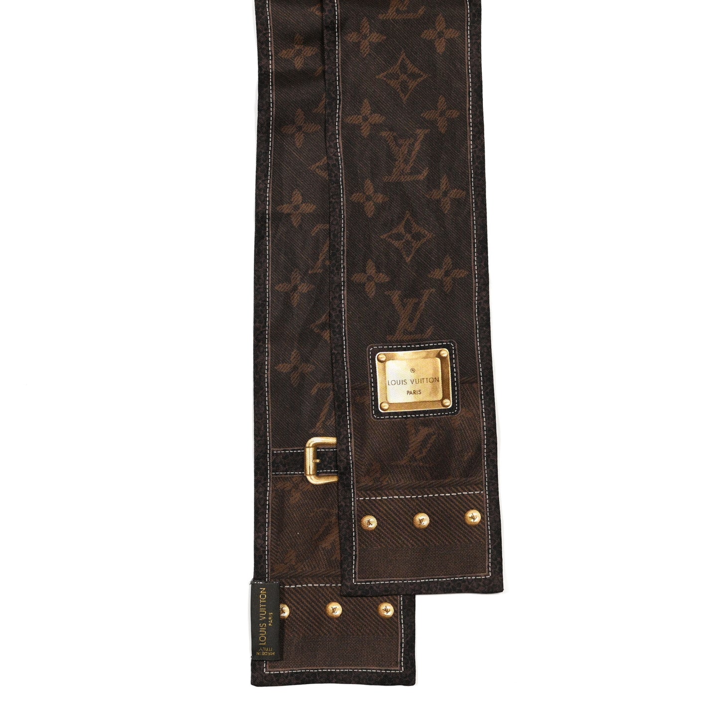 Silk Monogram New Denim Bandeau Ebene