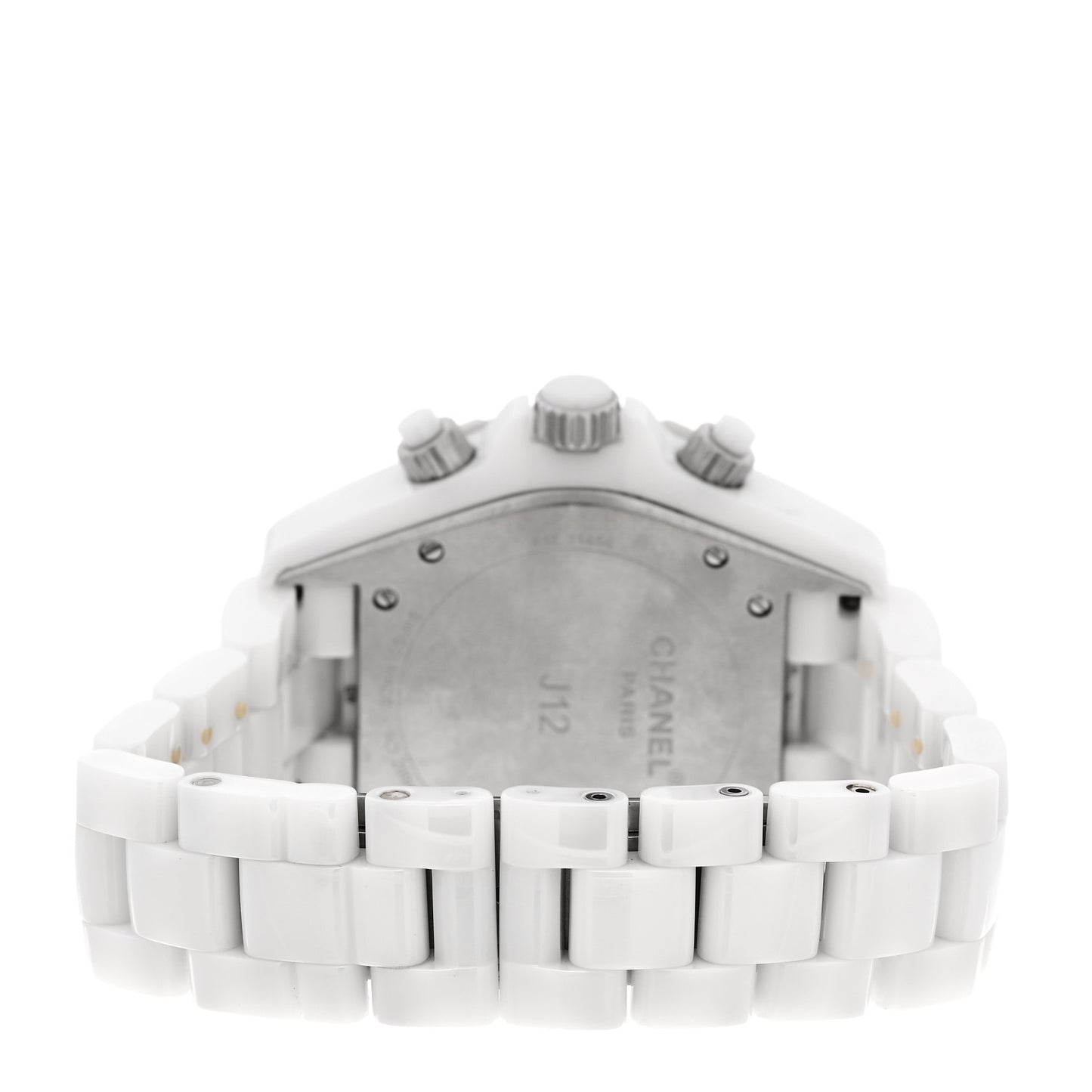 Stainless Steel Ceramic Diamond Bezel 41mm J12 Chronograph Automatic Watch White