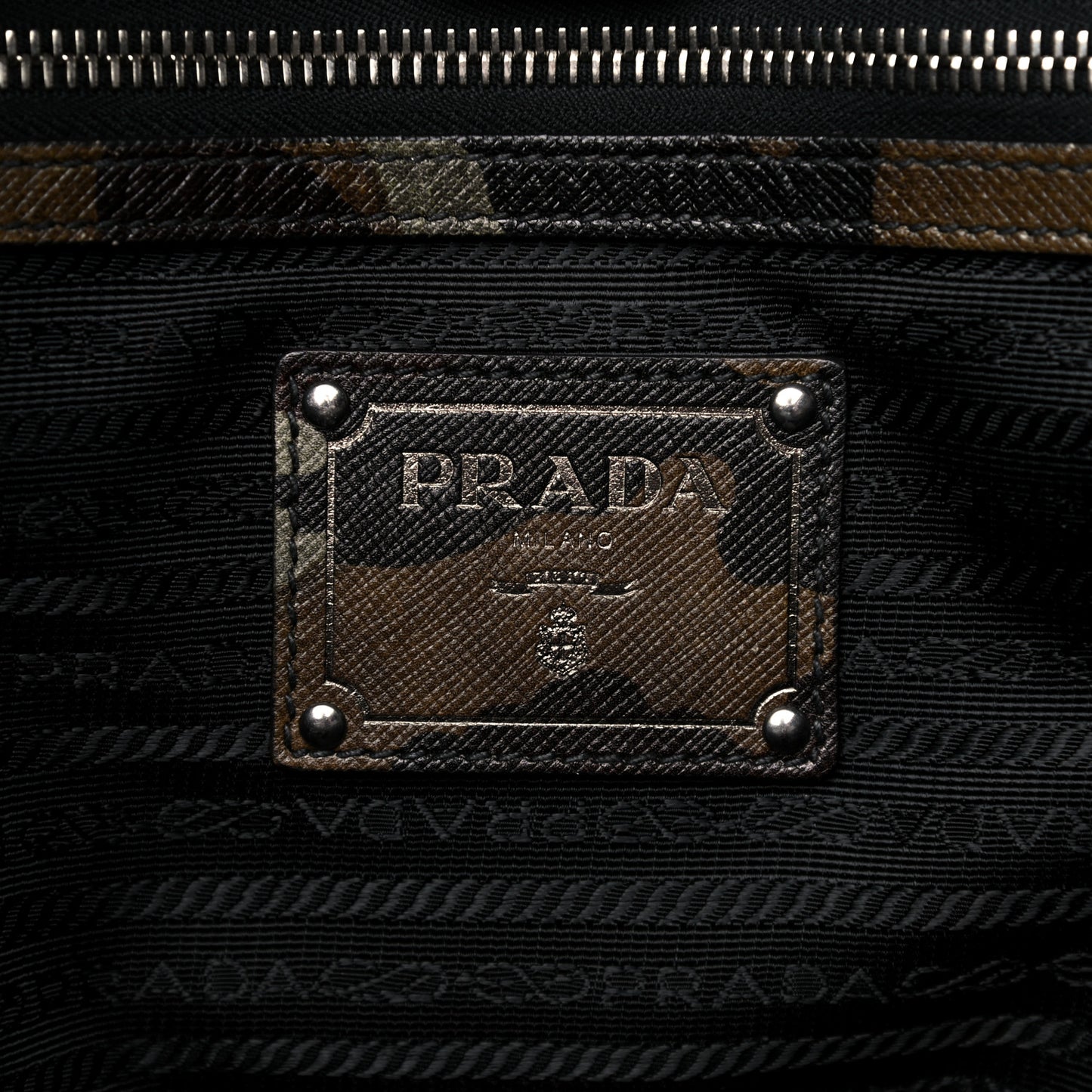 Saffiano Camouflage Military Tote Mimetico