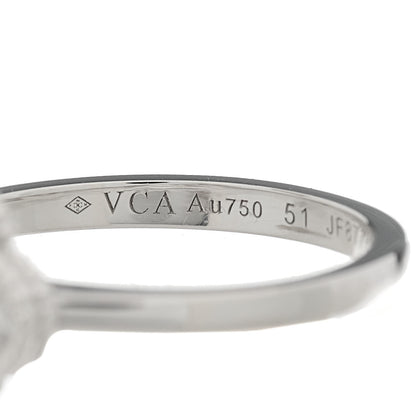 Van Cleef & Arpels 18K White Gold Diamond Sweet Alhambra Ring 51 5.75 6 of 7