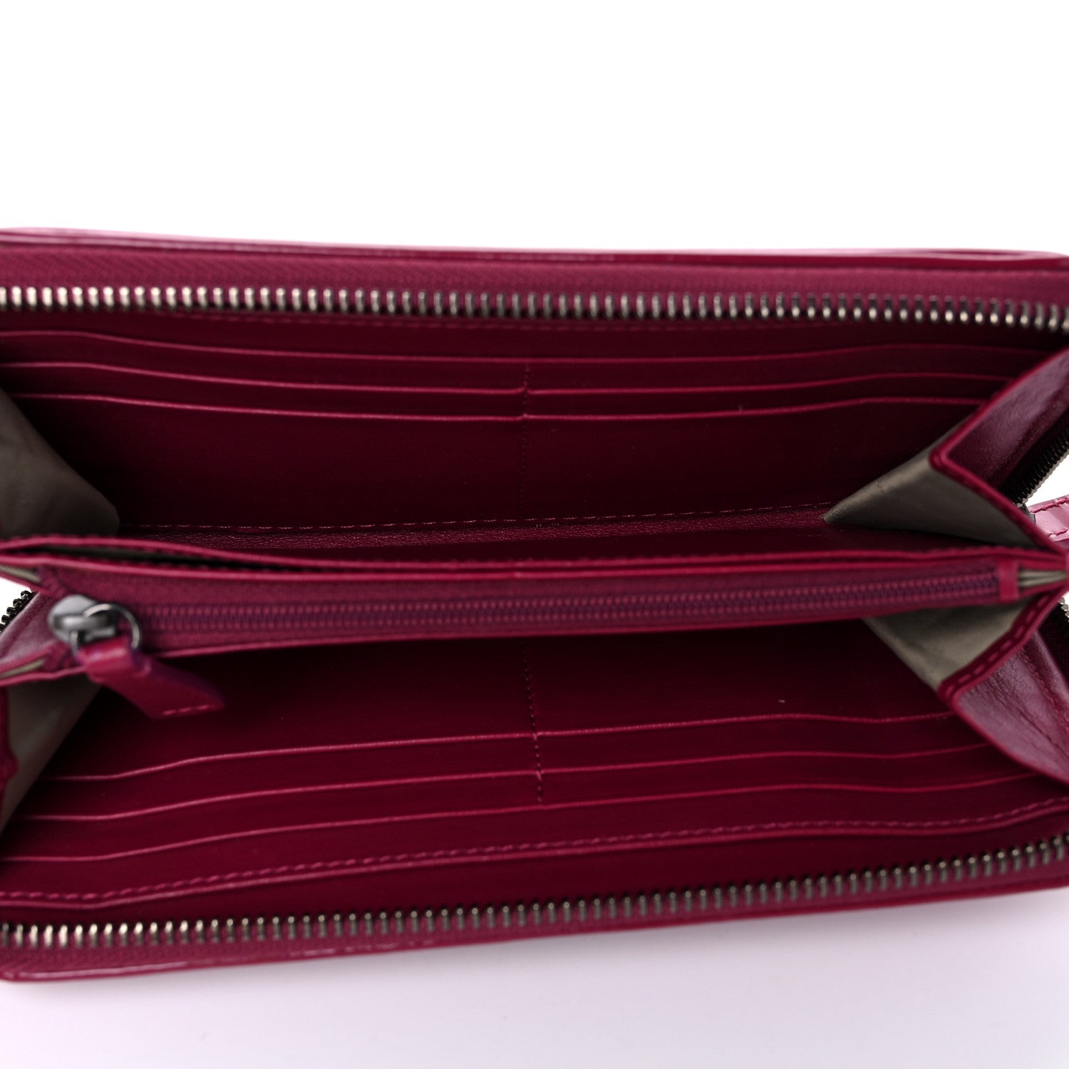 Burberry Patent Check Embossed Large Zip Around Wallet Raspberry Sorbet 5 of 12