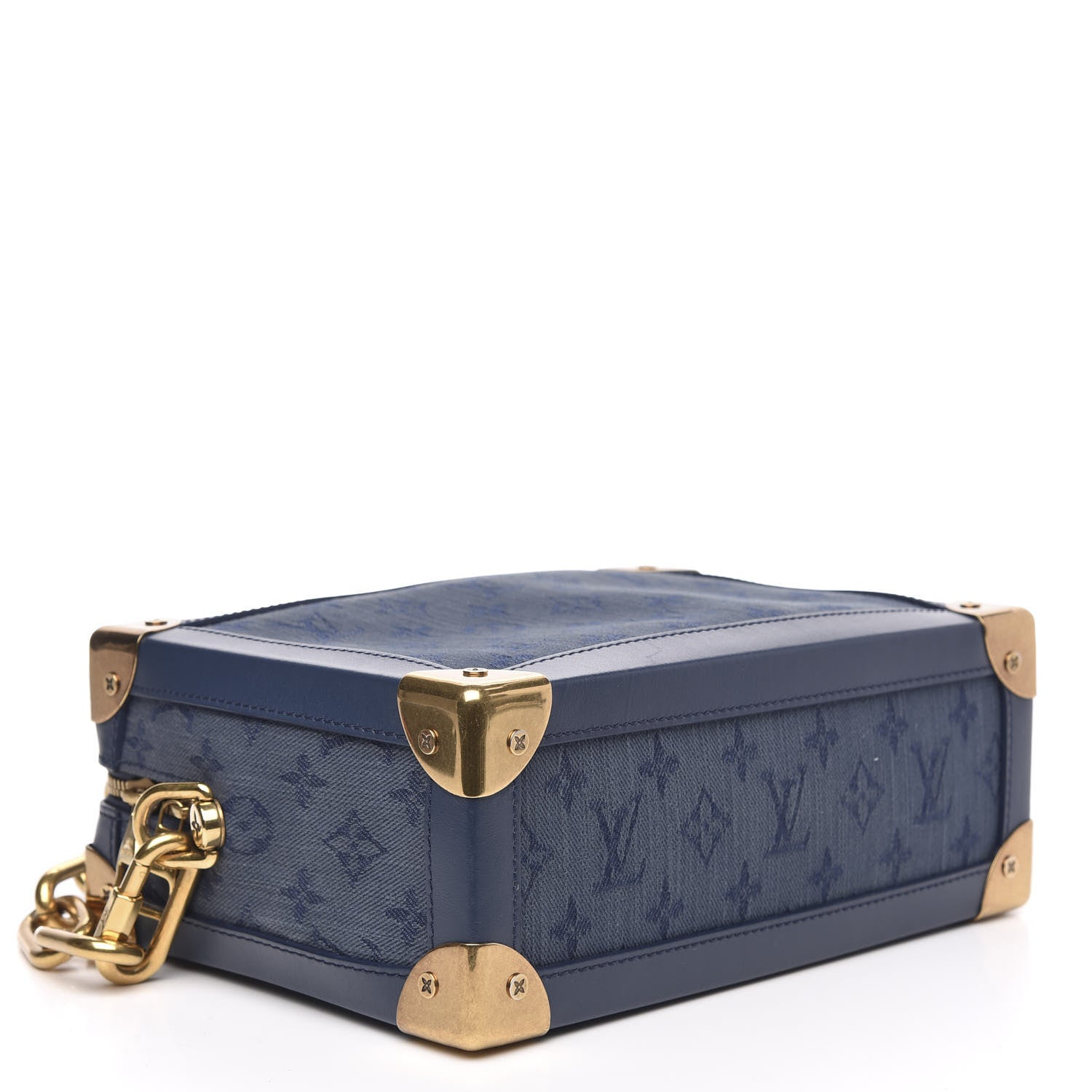 Louis Vuitton Denim Monogram Soft Trunk Navy 4 of 9