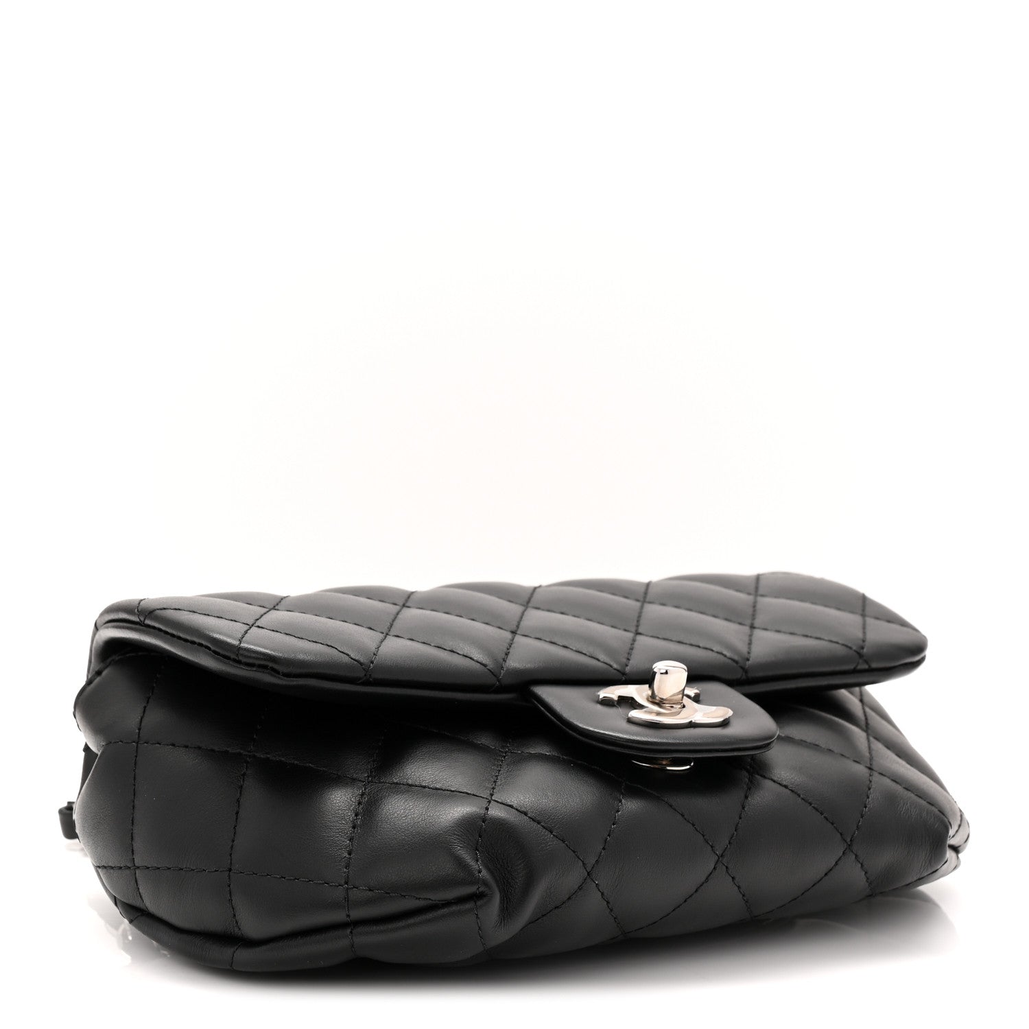 Chanel Calfskin Quilted CC Uniform Flap Belt Bag Black 4 of 10