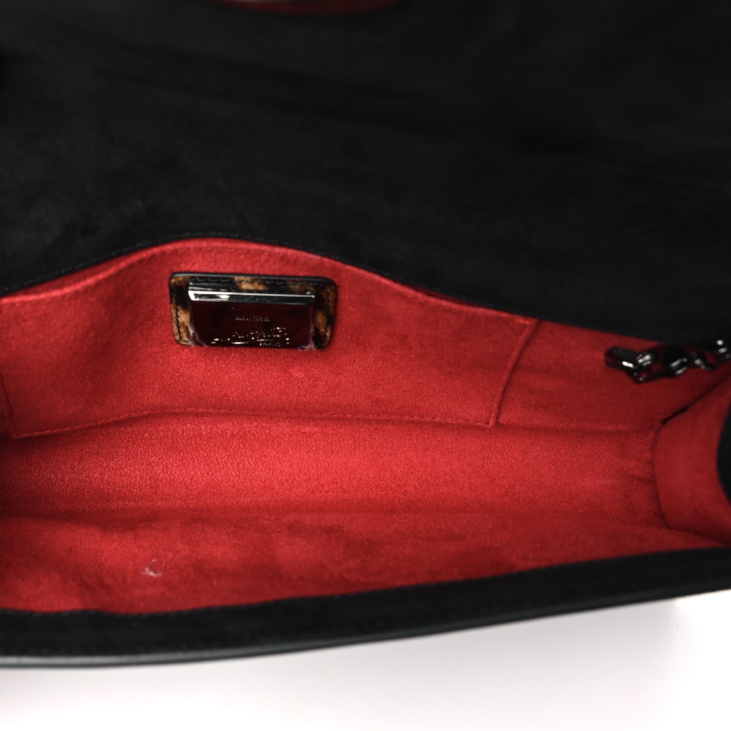 Christian Louboutin Patent Leopard Vero Dodat Clutch Black 5 of 9