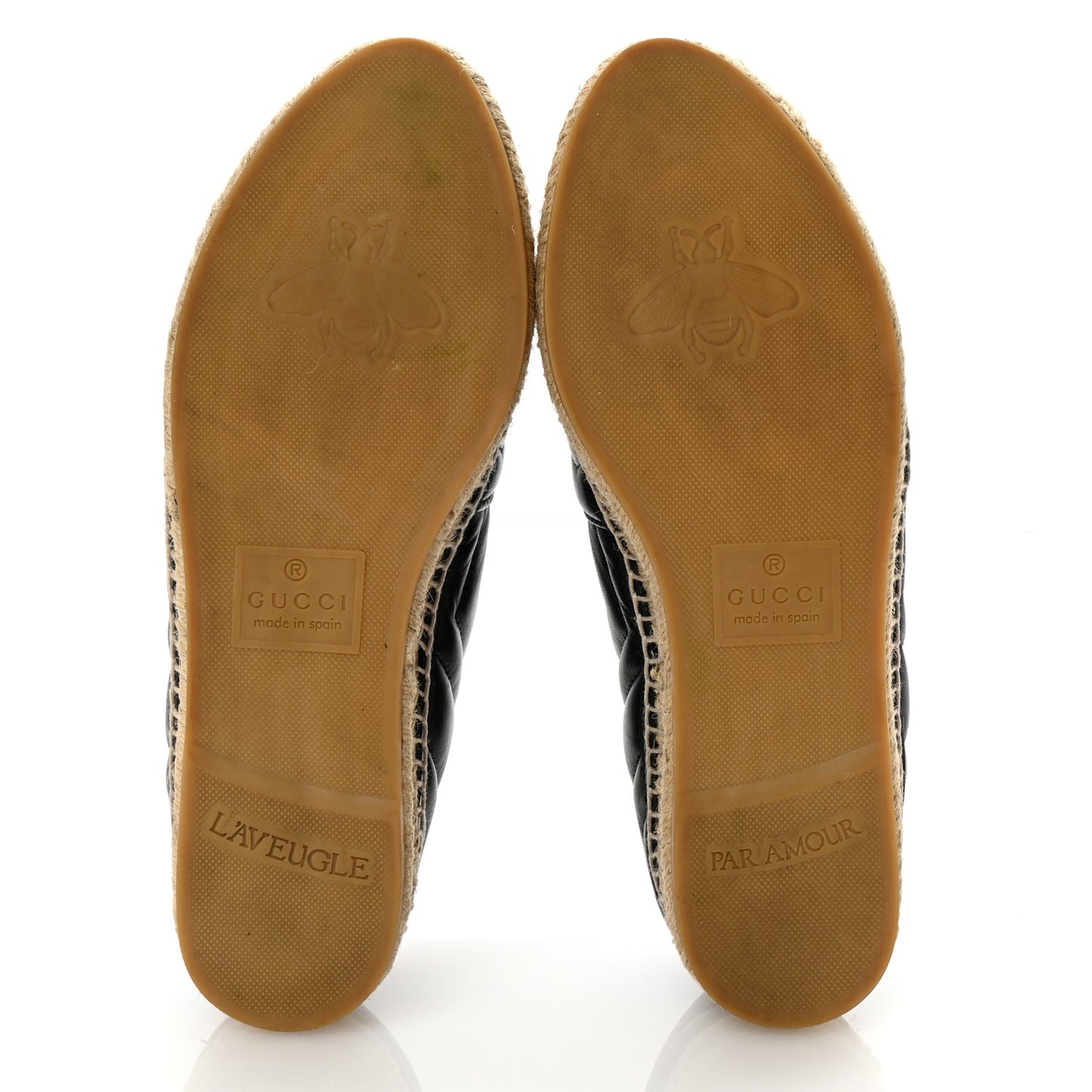 Nappa Matelasse GG Marmont Espadrilles 38.5 Black