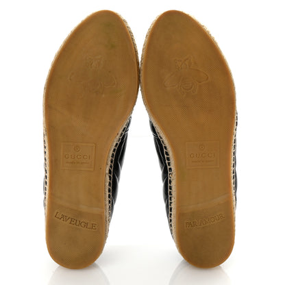Gucci Nappa Matelasse GG Marmont Espadrilles 38.5 Black 6 of 10