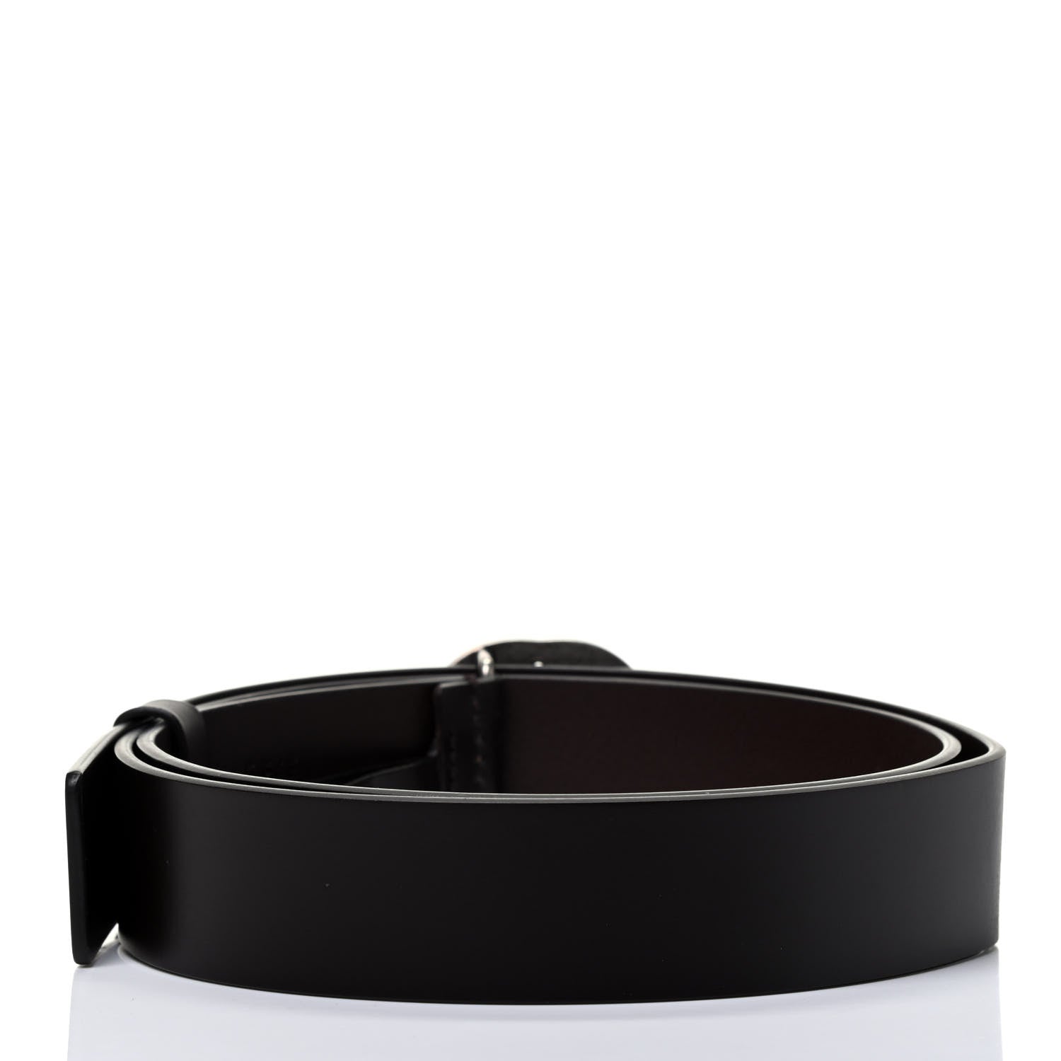 Gucci Selleria Calfskin Nickel Interlocking G 37mm Belt 105 42 Cocoa 2 of 3