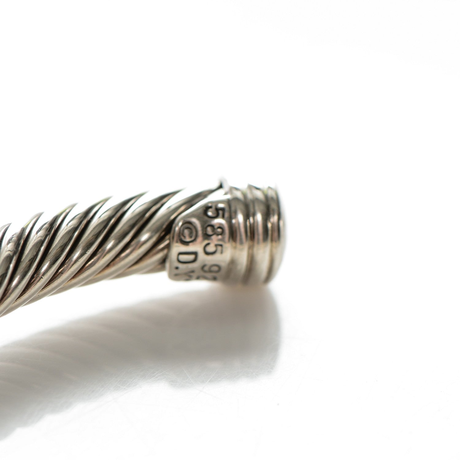 David Yurman Sterling Silver 14K Yellow Gold 5mm Cable Classics Two Station Bracelet 4 of 5
