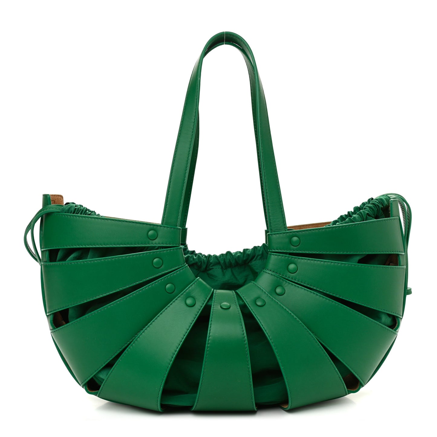 French Calfskin Shell Bag Racing Green