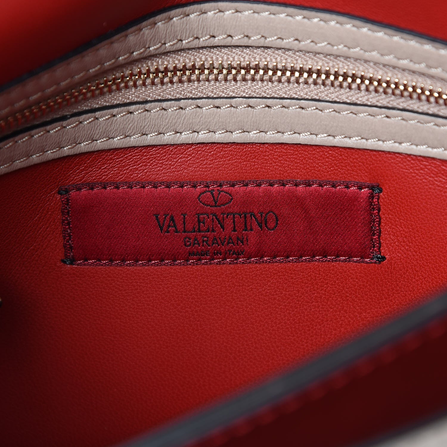 Valentino Garavani Nappa Rockstud Wristlet Clutch Poudre 5 of 7