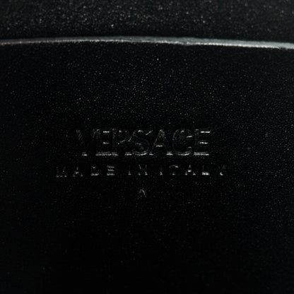 Versace Fabric Jacquard Calfskin Barocco Messenger Crossbody Bag Black 6 of 10