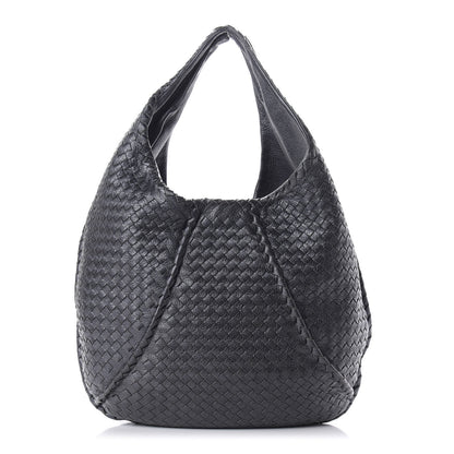Bottega Veneta Cervo Intrecciato Large Simple Hobo Gunmetal 1 of 9