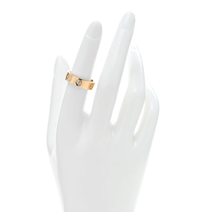 Cartier 18K Yellow Gold 3 Diamond 5.5mm LOVE Ring 53 6.5 2 of 5