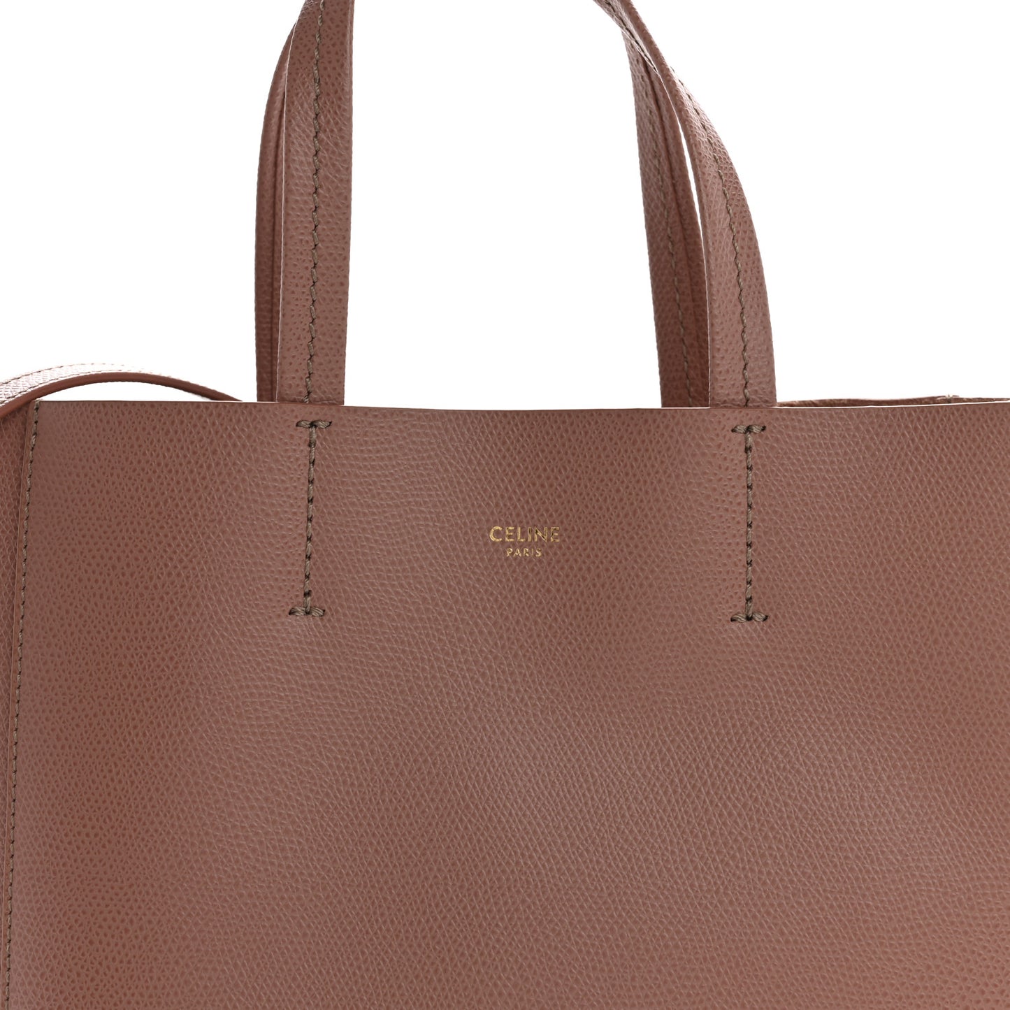 Grained Calfskin Small Vertical Cabas Pink