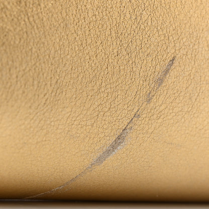 Louis Vuitton LOUIS VUITTON Metallic Calfskin Louise Clutch Gold 8 of 9