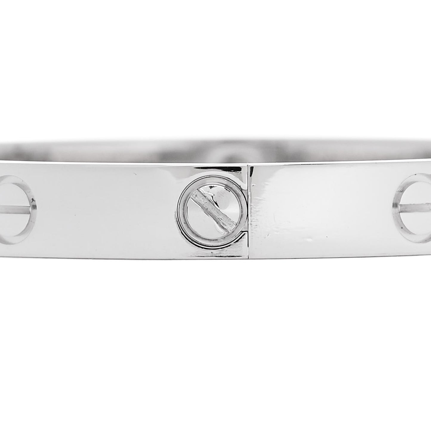 18K White Gold 4 Diamond LOVE Bracelet 16