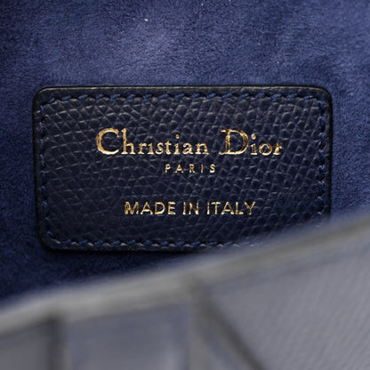 Christian Dior Grained Calfskin Mini Saddle Bag Navy 6 of 16