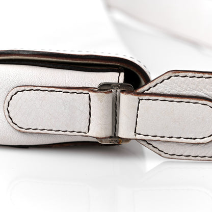 Christian Dior Calfskin Baudrier Saddle Bag White 12 of 16