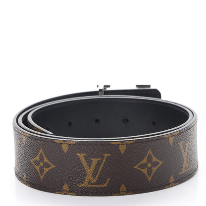 Louis Vuitton Calfskin Monogram 30mm LV Initiales Reversible Belt 90 36 Black 3 of 7