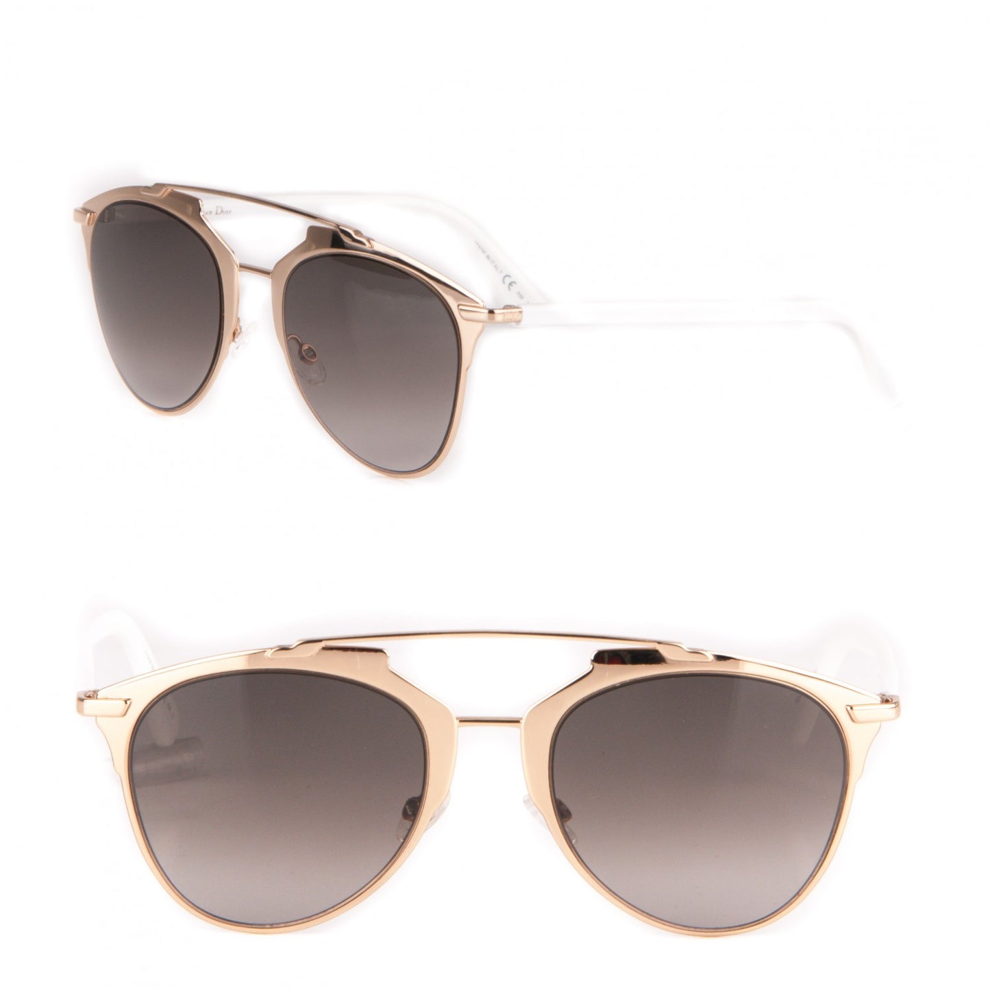 Reflected Sunglasses Rose Gold White