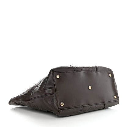 Gucci Guccissima Large Punch Tote Chocolate Brown 4 of 11