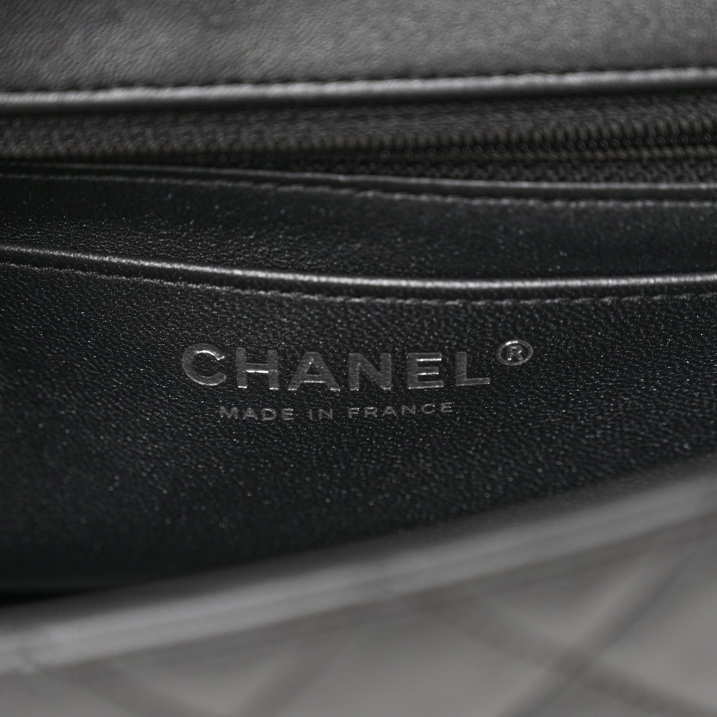 Lambskin Quilted Mini Rectangular Flap So Black