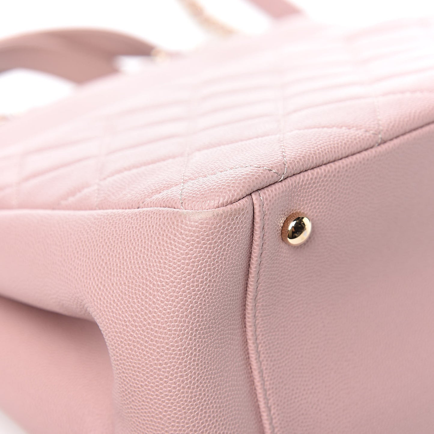 Caviar Quilted Small Business Affinity Shopping Bag Light Pink