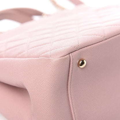 Chanel Caviar Quilted Small Business Affinity Shopping Bag Light Pink 10 of 12