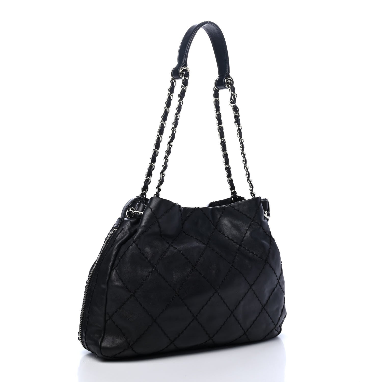 Chanel Lambskin Expandable Tote Black 2 of 4
