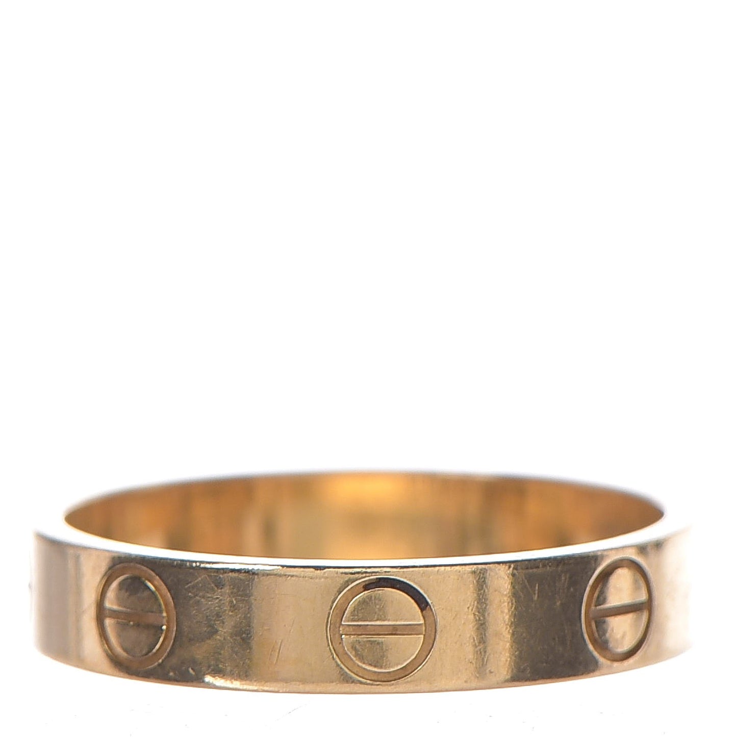 18K Yellow Gold 3.5mm LOVE Wedding Band Ring 52 6