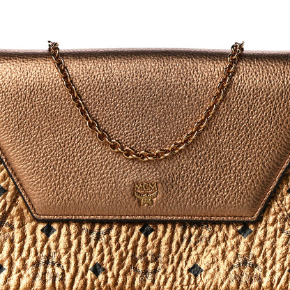 MCM Metallic Visetos Crossbody Gold 8 of 11