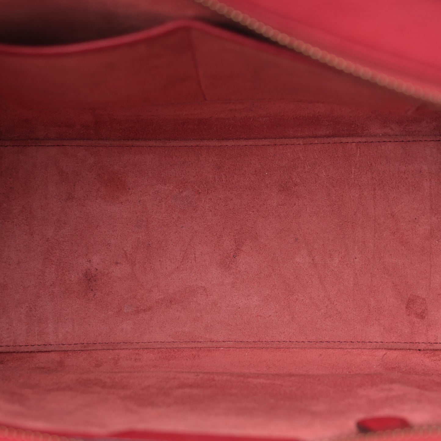 Drummed Calfskin Micro Luggage Merlot