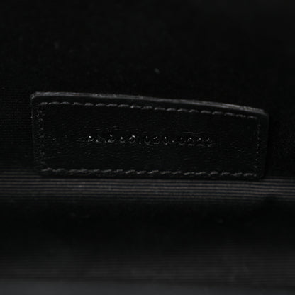 Saint Laurent Grain De Poudre Textured Mixed Matelasse Triquilt Monogram Clutch Dark Beige 7 of 8