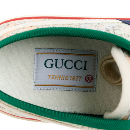 Gucci X LIBERTY OF LONDON Canvas Web Tracy Print Womens 1977 Tennis Sneakers 39 Mint Peach Mystic White 7 of 9