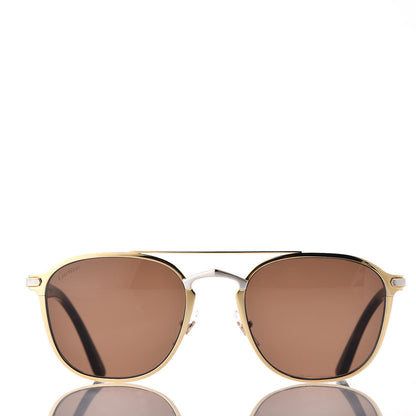 Cartier C De Sunglasses Gold Tortoise 2 of 7