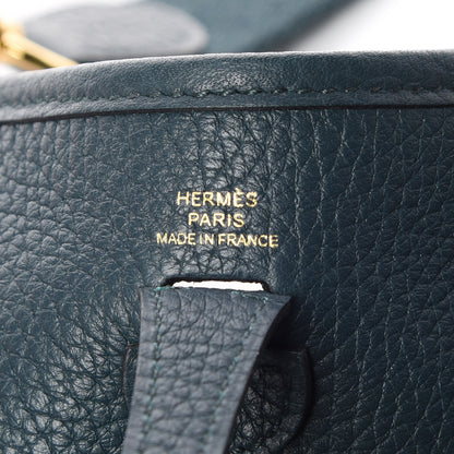 Hermes Taurillon Clemence Evelyne TPM Vert Cypress 8 of 10