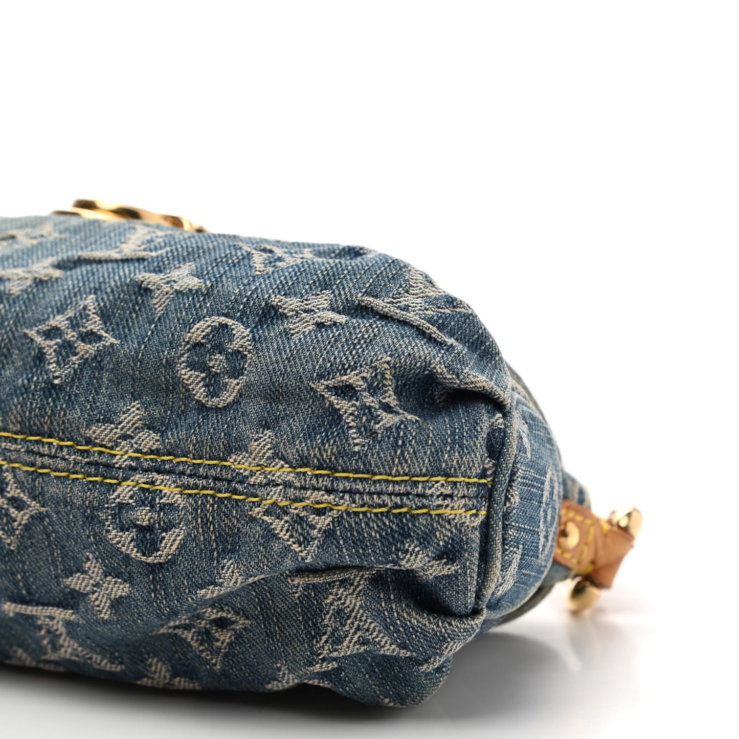 Monogram Denim Mini Pleaty Blue
