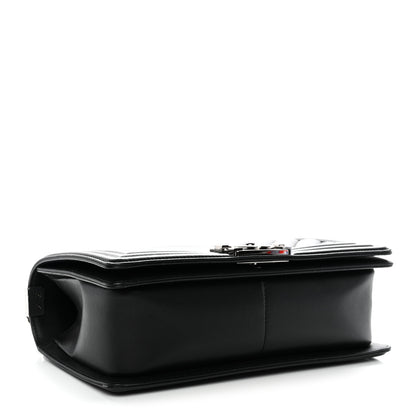 Chanel Calfskin Chevron Quilted Medium Boy Flap Black 4 of 11