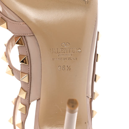 Valentino Garavani Patent Nappa Rockstud Ankle Strap 100mm Pumps 36.5 Poudre 6 of 9