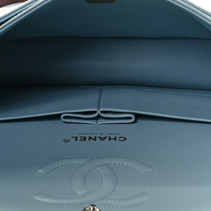 Chanel Caviar Quilted Medium Double Flap Light Blue 4 of 9