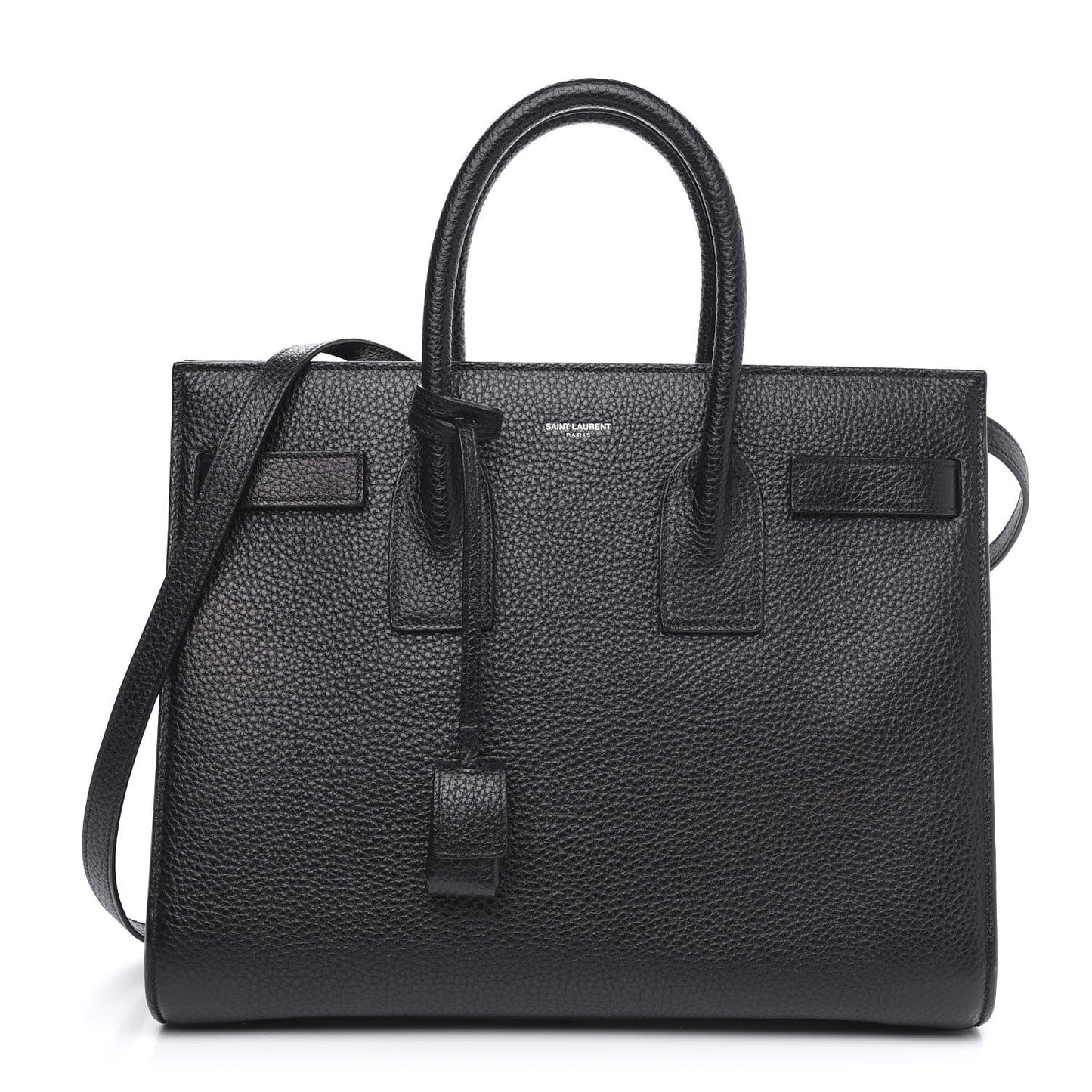 Grained Calfskin Small Sac De Jour Black