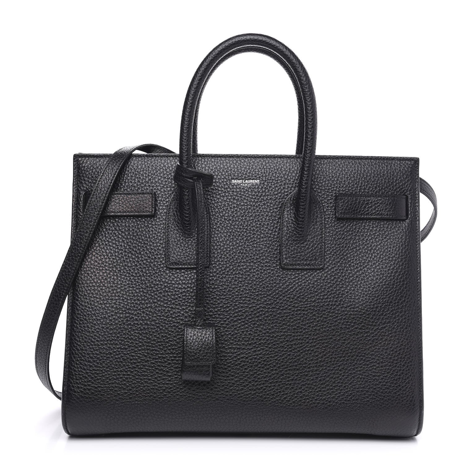 Saint Laurent Grained Calfskin Small Sac De Jour Black 1 of 11